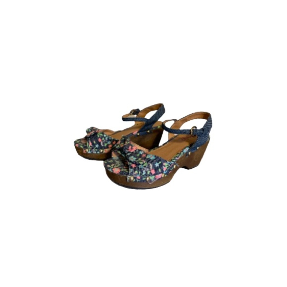 Candie’s Floral and Denim Wedges - Girl’s Size 13